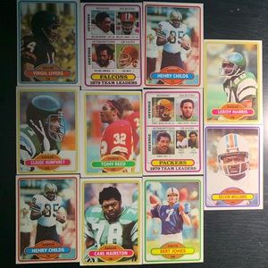 1980 Vintage Topps NFL Football Card Lot
